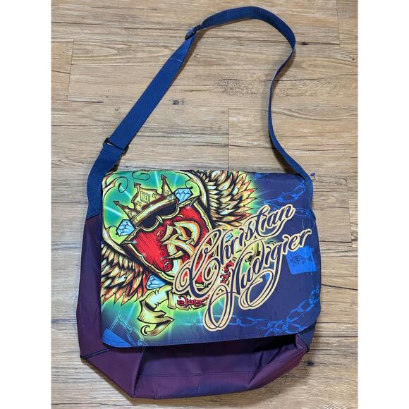 Vintage Y2K- CHRISTIAN AUDIGIER EST 1958 LOS ANGLES-Nylon Messenger Bag - Picture 1 of 5